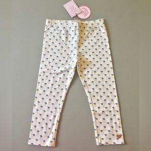 Pumpkin Patch Girl’s M 7 Crop Leggings Pineapple 3/4 Length Summer